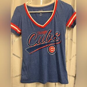 MLB Chicago Cubs Blue V-Neck T-Shirt